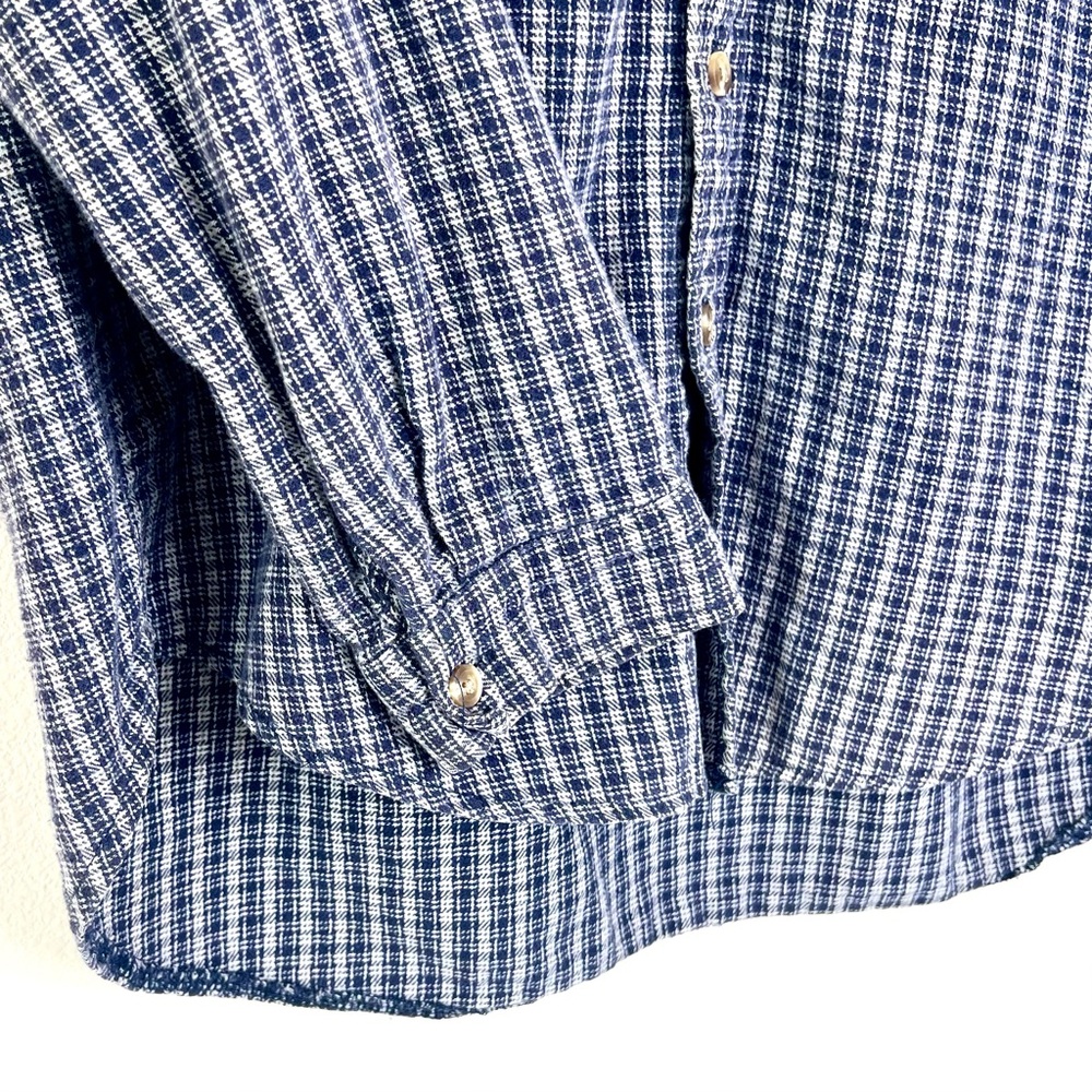 Brandy Melville blue plaid flannel button down - Picture 5 of 7